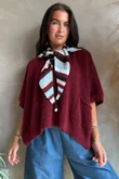 Jonti Stripe Knit Neckerchief Scarf 1 
